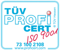 Zertifikat TÜV Profi ISO 9001